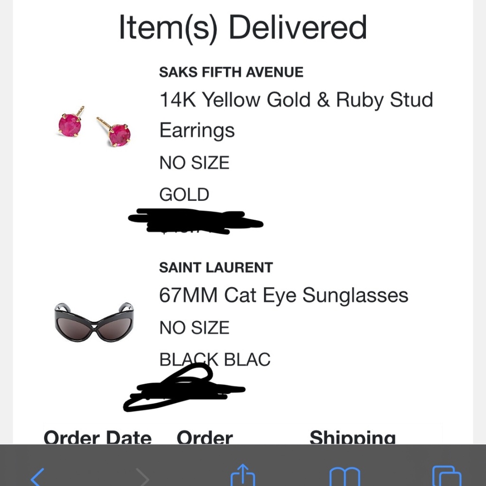 NWOT Saint Laurent 67mm Cat Eye black Sunglasses - Picture 11 of 11